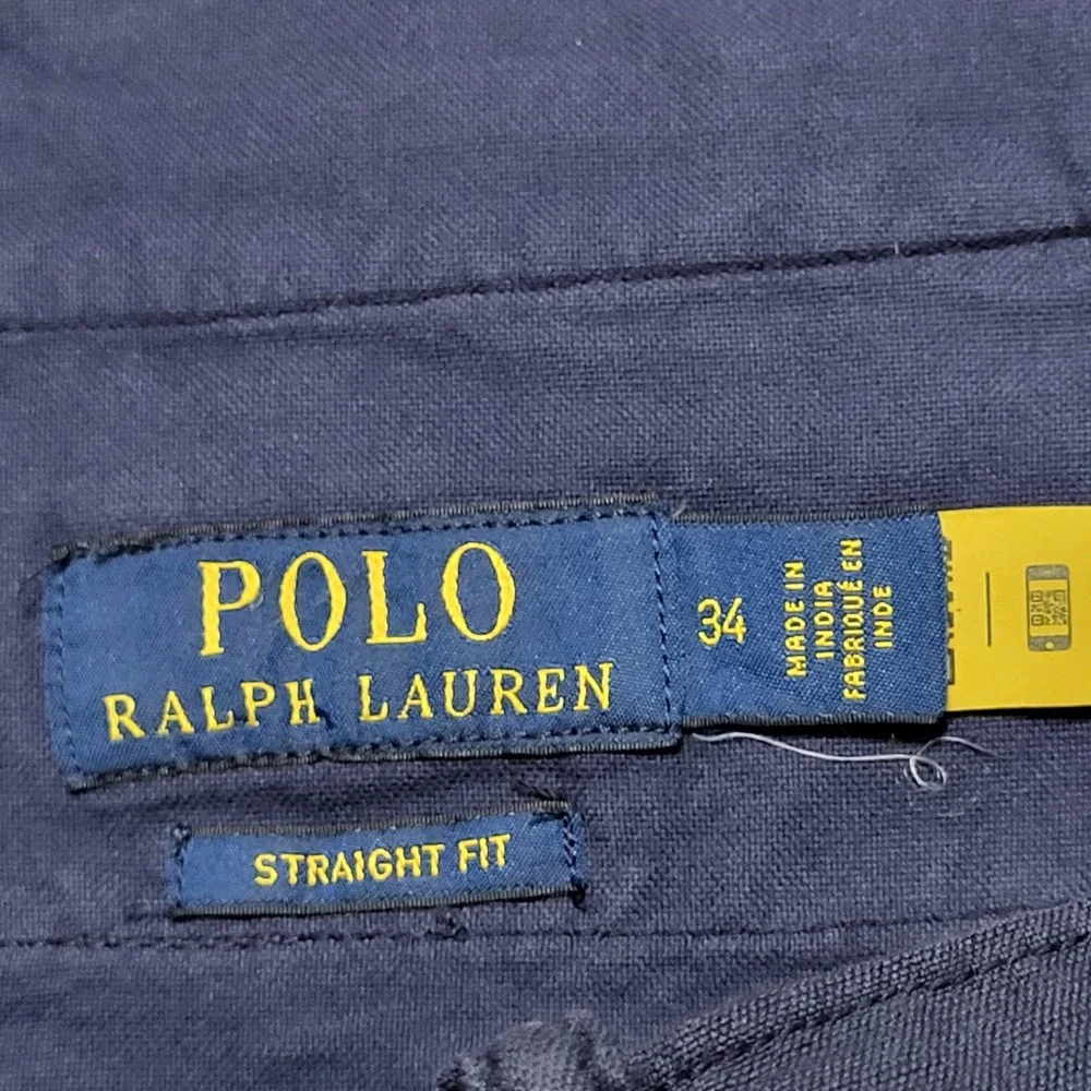 Polo Ralph Lauren 8-inch Straight Fit Linen-cotton Short Mens Navy Blue Size 34